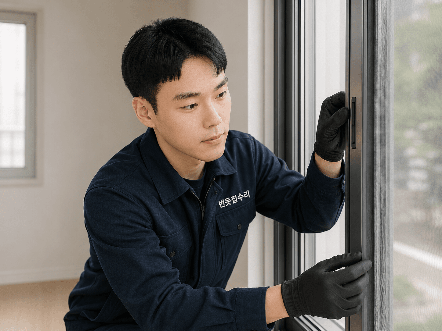 방충망 교체 작업 사진